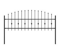 vidaXL Clôture à Pointe Noir 200 x 130 cm Acier enduit de poudre, Table Rectangulaire Moderne, Design Durable, Résistant à la Rouille, Résistant aux Intempéries, Idéal pour les Espaces Extérieurs, Con