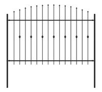 vidaXL Clôture à Pointe Noir 200 x 130 cm Acier enduit de poudre, Table Rectangulaire Moderne, Design Durable, Résistant à la Rouille, Résistant aux Intempéries, Idéal pour les Espaces Extérieurs, Con