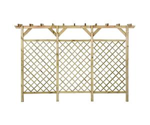 vidaXL Clôture à Treillis de Jardin avec pergola 300x50x200 cm Pin
