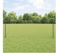 vidaXL Clôture avec poteau Gris 3336820