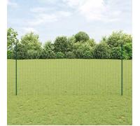 vidaXL Clôture Euro avec 5 poteaux U Verte 1,6x10 m Acier 3335995