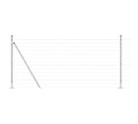 vidaXL Clôture avec poteaux Argent 0.8 x 10 m Acier, Jardin et terrasse, barrière en Acier Durable, clôture extérieure, Protection pour Votre Maison.