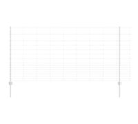 vidaXL Clôture avec poteaux Argent 1.2 x 50 m Acier, Clôture extérieure Durable pour Jardin et terrasse, barrière Personnalisable, Panneaux résistants aux intempéries