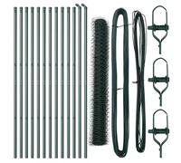 vidaXL Clôture avec poteaux Vert 1,4 x 25 m – Acier recouvert de PVC, maillage de 36 mm