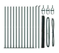 vidaXL Clôture avec poteaux Vert 1.4 x 25 m Acier recouvert de PVC, Paravent de Jardin et terrasse, clôture extérieure Durable, Solution sécurisée et Pratique