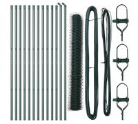 vidaXL Clôture avec poteaux Vert 1.4 x 25 m Acier recouvert de PVC, Paravent de Jardin et terrasse, clôture extérieure Durable, Solution sécurisée et Pratique