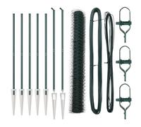 Vidaxl Clôture Avec Poteaux Vert 1 X 10 M Acier Recouvert De Pvc