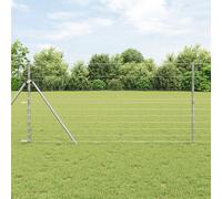 Vidaxl Clôture De Champ 1,2x10 M En Acier Galvanisé