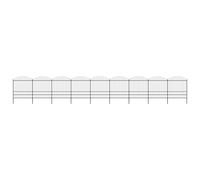 Vidaxl Clôture De Jardin À Dessus En Lance Acier (1,75-2)X15,3 M Noir Noir