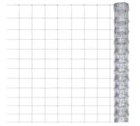 vidaXL Clôture de jardin Acier galvanisé 50x1,25 m Argenté, clôture en grillage métallique, panneau de clôture de jardin, 149514