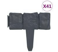 Clôture de jardin Aspect de pierre 41 pcs Plastique 10 m