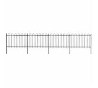 vidaXL Clôture de jardin avec arceau en acier 714,5 x 120 cm Noir 277668