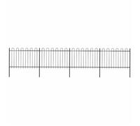 vidaXL Clôture de jardin avec arceau en acier 714,5 x 120 cm Noir 277668