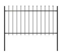 vidaXL Clôture de Jardin avec Dessus en Lance Barrière de Jardin Panneau de Clôture Portillon Portail de Clôture Maison Ferme Extérieur 1,8 m