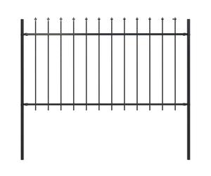 vidaXL Clôture de Jardin avec Dessus en Lance Barrière de Jardin Panneau de Clôture Portillon Portail de Clôture Maison Ferme Extérieur 1,8 m