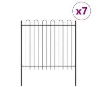 Vidaxl Clôture De Jardin Avec Haut En Arc Gris 11.9x1.5 M