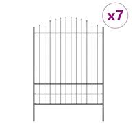 vidaXL Clôture de Jardin avec Un Arc Gris 11,9x2 m en Acier