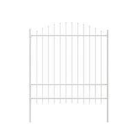 Clôture de jardin vidaXL avec un sommet en arceau - Blanc - 3,4 x 1,75 m - Acier