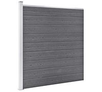 Clôture de jardin - VIDAXL - WPC 353x186 cm - Gris - Matériau composite - Assemblage requis