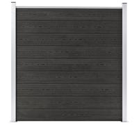 vidaXL Clôture de jardin WPC 49067 – Panneau extérieur résistant pourriture/rouille 180x186 cm Gris