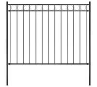 vidaXL Clôture de jardin ASSEN en acier noir 1,7 x 1,2 m 146314