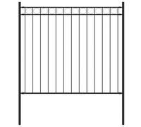 vidaXL Clôture de Jardin Barrière de Sécurité Panneau de Clôture de Jardin Patio Terrasse Extérieur Arrière-cour Acier 1,7x0,8 m Noir