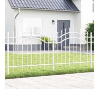 vidaXL Clôture de Jardin Blanche de 140 cm en Acier rectangulaire, revêtue de Poudre. C'est Un séparateur extérieur Moderne, réglable et Ses Panneaux Extensibles résistent aux intempéries. L'assembla