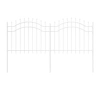 vidaXL Clôture de Jardin Blanc 140 cm Acier Peint par Poudre, Clôture Extensible pour Jardin et terrasse, barrière Moderne, diviseur Pratique pour Vos espaces