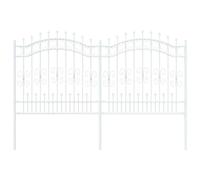 Vidaxl Clôture De Jardin Blanc 165 Cm Acier Peint Par Poudre