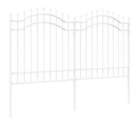 Clôture de jardin Blanc 240 x 165 cm Acier peint par poudre vidaXL