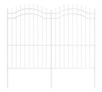 Vidaxl Clôture De Jardin Blanc 215 Cm Acier Peint Par Poudre