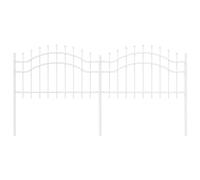 vidaXL Clôture de Jardin Blanche 115 cm, en Acier Peint, Design Moderne rectangulaire, idéal pour l'extérieur, possibilité d'extension, résistante à la Rouille, Texture Lisse, Panneaux barrières, fac
