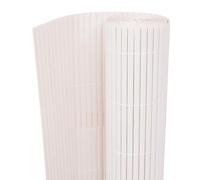 vidaXL Clôture de Jardin Double Face Panneau de Clôture Store de Véranda Pare-Soleil Brise-Vent Parterre de Fleurs Potager Extérieur 90x300 cm Blanc