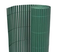 vidaXL Clôture de Jardin Double Face Panneau de Clôture Store de Véranda Pare-Soleil Brise-Vent Parterre de Fleurs Potager PVC 90x500 cm Vert
