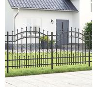 Vidaxl Clôture De Jardin Gris 140 Cm Acier Peint Par Poudre