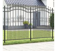 Vidaxl Clôture De Jardin Gris 190 Cm Acier Peint Par Poudre