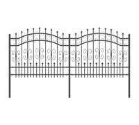 Vidaxl Clôture De Jardin Gris 140 Cm Acier Peint Par Poudre