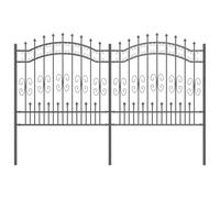 Vidaxl Clôture De Jardin Gris 165 Cm Acier Peint Par Poudre