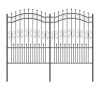 Vidaxl Clôture De Jardin Gris 190 Cm Acier Peint Par Poudre