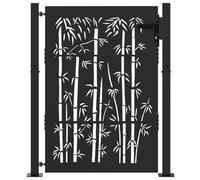 vidaXL Clôture de jardin - Paravent extérieur pour ta terrasse. Protège tes affaires avec cette jolie clôture en métal découpée au laser et son portail. Avec son design moderne