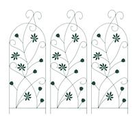 Vidaxl Clôture De Jardin Treillis 3 Pcs Vert 112 X 40 Cm Acier