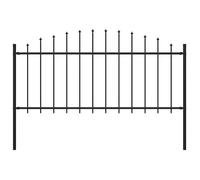 vidaXL Clôture de jardin Woerden avec pointe en acier noir 170 x 75 cm 144940