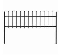 vidaXL Clôture de jardin 144923 - Panneau/barrière avec dessus en lance et portillon