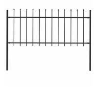 vidaXL Clôture de jardin Woerden avec pointe en acier noir 181 x 80 cm 144924
