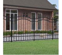 vidaXL Clôture de jardin Woerden avec pointe en forme de lance noire 240 x 125 cm acier 151081