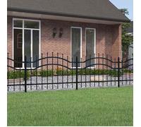 vidaXL Clôture de jardin Woerden avec pointe en forme de lance noire 240 x 75 cm acier 151079