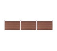 Vidaxl Clôture De Jardin Wpc 526x106 Cm Marron Marron