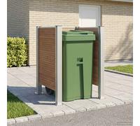 Vidaxl Clôture De Poubelle Marron 85 X 85 X 115 Cm Aluminium Et Wpc