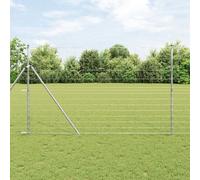 Vidaxl Clôture De Terrain 1,5x25 M Acier Galvanisé