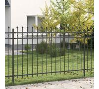 Vidaxl Clôture En Anneau Noir 200 X 130 Cm Acier Enduit De Poudre